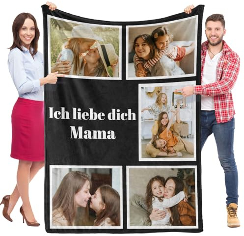 Personalisierte Decke mit Foto, Personalisierte Decken, Personalisierte Kuscheldecke mit Foto, Personalisierte Foto Decke, Personalisierte Weihnachts Geschenke für Mama Frauen Baby Kinder Familie