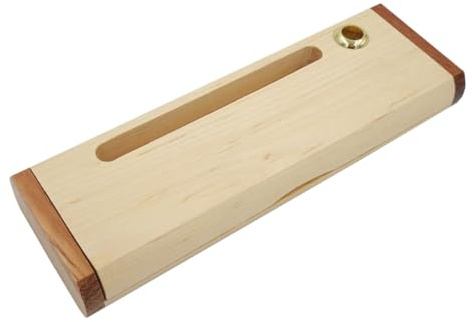 Holz Federmäppchen für Schüler, Stiftebox mit Einschulung Deko, Beige