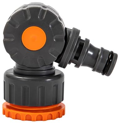 HINAYOSAN Wetterfester 6-Punkt-Gewinde-Gartenschlauch-Adapter mit Kontrolle und doppeltem Innengewinde-Design, ABS-Wasserhahn-Aufsatz
