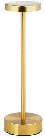 GRUNDIG Tischlampe Akku - Kabellose Schreibtischlampe Touch Schalter - USB‑C Leuchte Mit 3 Lichtmodi - Gold - 8x32 cm