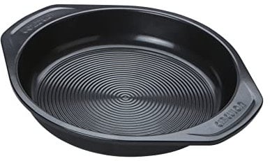 Circulon Ultimum Round 9 Inch Cake Tins for Baking - Non Stick Cake Tin 23cm, Freezer and Dishwasher Safe Carbon Steel Bakeware, Black