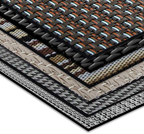 casa pura Tapis intérieur extérieur résistant, antisalissure, Impermeable et antidérapant | Nombreux Design/Tailles | Genua - 90x1000cm