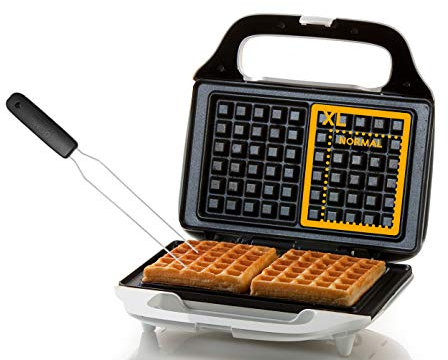 Domo Gaufrier XL avec fourchette à gaufres pour de délicieuses gaufres belges XL (230 x 135 mm)