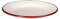 Ibili 908128 Assiette Plate, Verre, Blanc/Rouge, 28 x 28 x 4 cm