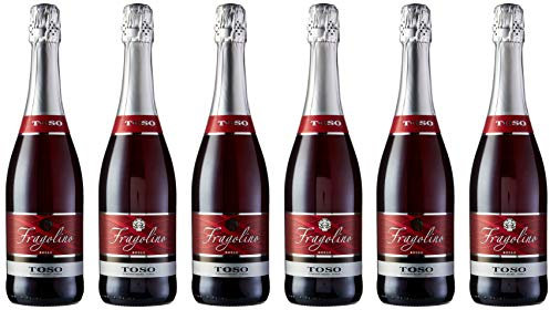 Toso Fragolino Rosso Bebida Premezclada - Paquete de 6 x 750 ml - Total: 4500 ml