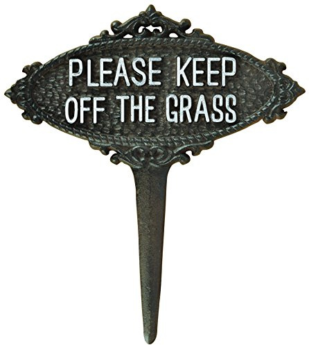 PERFECT PLANTS Please Keep Off The Grass metal sign