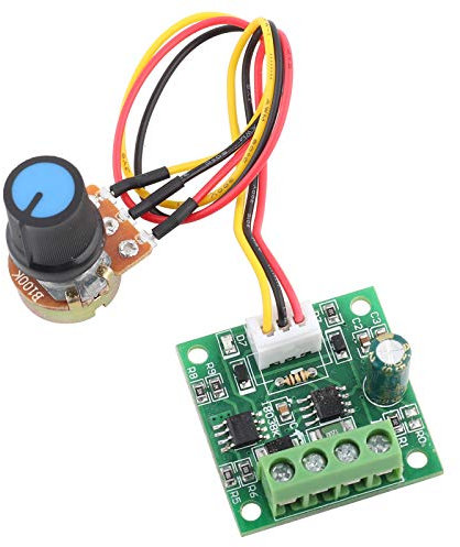 Walfront Regolatore di Velocità del Motore DC 1.8-15V 2A PWM, Modulo di Controllo Velocità Motore, Potenziometro, Manuale