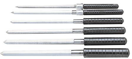 SELVA Konischer Handreibahlen-Satz 6-teilig – Ø 2-6 mm – Geeignet zum Glattreiben von Bohrungen BZW. Bohrlöchern – 5-kantig – Mit geriffeltem Kunststoffgriff – 335953