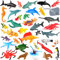 Pinowu Unterwasser Tiere Spielzeug Meerestier-Set für Partyartikel (36 Stück), 3-8cm Badespielzeug Geburtstag Geschenke für Kinder Bildung, Party-Sackfüller, Geburtstagsgeschenk