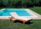 Gruppo Maruccia Lettino Prendisole in Legno Teak con Schienale Regolabile Ruote e tavolino Lettino Piscina con o Senza Cuscino Lettino da Giardino (con Cuscino)