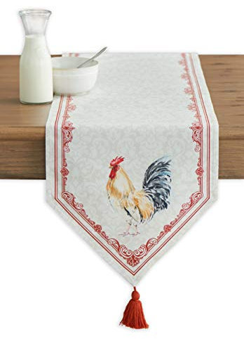 Maison d' Hermine Campagne Tischläufer, 100 % Baumwolle, für Partys, Abendessen, Feiertage, Küche, Frühling/Sommer, 37 x 230 cm