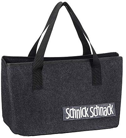 Filztasche mit lustigen Sprüchen für Kaminholz Einkaufstasche Zeitungskorb Shopper aus Filz faltbar Kaminholztasche Filzkorb (Schick Schnack)