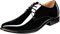 zpllsbratos Herren Lederschuhe Lackschuhe Derby Schnürhalbschuhe Oxford Hochzeit Schuhe 38-48(Schwarz,47)