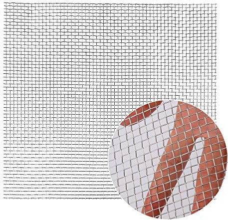 TOYMIS Malla De Acero Inoxidable 304 Alambre Tejido Malla 5 Para Ventilación De Aire Malla Protectora Para Gabinetes De Protección De Metal Para Jardín Total 30cm x 60cm