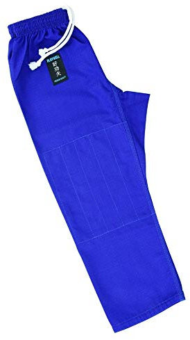 Playwell Elite BJJ Gi Jiu Jitsu Pantalon d'entraînement pour enfant Bleu (M0)