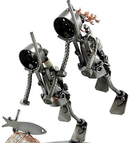 COPPIA SUB IN METALLO CON VITI BULLONI CHIODI DI METAL IDEA - IDEA REGALO ORIGINALE - 100% ARTIGIANALE - MADE IN ITALY - PERSONALIZZABILE