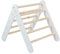 MEOWBABY Kletterdreieck - Indoor Klettergerüst für Kinder, 59x61cm Baby Dreieck Spielgeräte, Montessori Klettergerät, Kleinkinder Kletterturm Pikler-Dreieck, Weiß