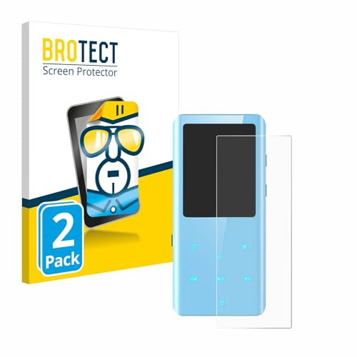 BROTECT Schutzfolie für AGPtek A19X | 2 Stück Transparenter Displayschutz Made in Germany Klare Displayschutz-Folie Clear Einfache Montage Case-Friendly