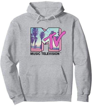 MTV Beach and Palm Tree Logo Pullover Hoodie