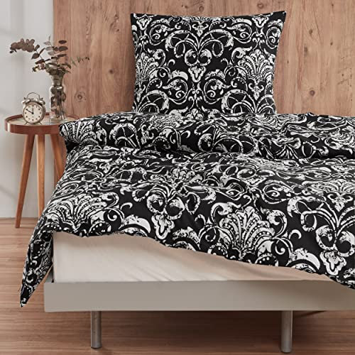 Mixibaby Bettwäsche Bettgarnitur Bettbezug Baumwolle 135x200 155x220 200x200 200x220 Modern, Größe:155 x 220 cm, Design Bettwäsche:Orient D18