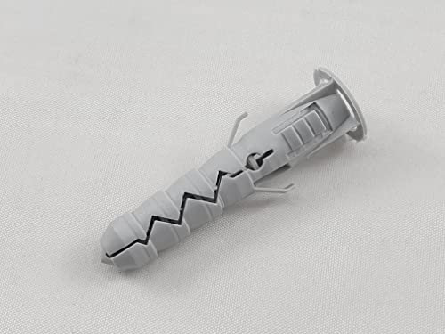 Lot de 50 chevilles en nylon de 8 x 40 mm de diamètre avec col