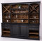 Casa Padrino Landhausstil Barschrank Schwarz/Dunkelbraun 240 x 50 x H. 210 cm - Massivholz Weinschrank im Landhausstil - Landhausstil Bar Möbel