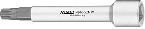HAZET Gegenhalter für Kolbenstange 4910-XZN10 ∙ Vierkant12,5 mm (1/2 Zoll) ∙ Innen Vielzahn Profil XZN ∙ M10