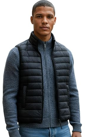 JACK IN THE BAG *SIZE S-6XL * Men's Lightweight Sleeveless Body Warmer Jacket Gilet Body Warmer BLACK 5XL