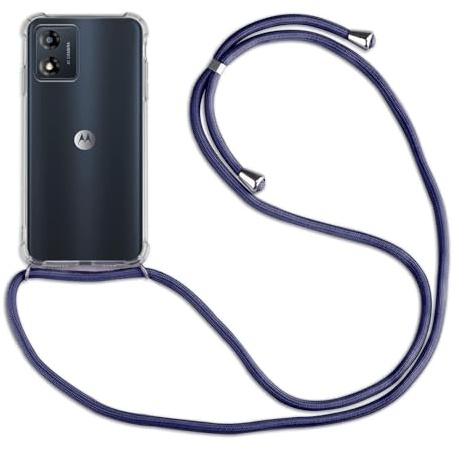 betterfon Hülle Kompatibel mit Motorola Moto E13 | Handykette Smartphone Halskette Hülle mit Band | Handyhülle mit Kordel zum Umhängen Kompatibel für Moto E13 | Blau