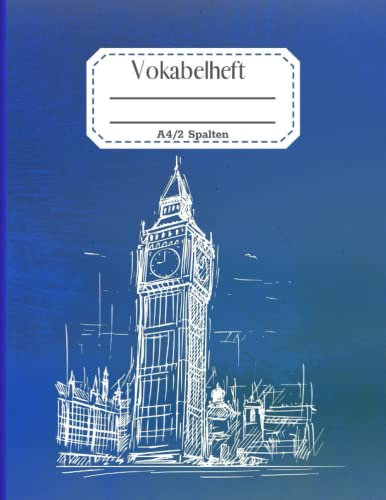 Vokabelheft A4 2 Spalten: Vokabelheft Englisch mit 110 Seiten| Inhaltsverzeichnis, Erfolgs-Tracker| Tolles Geschenke zum Schulstart, Abitur, Studium