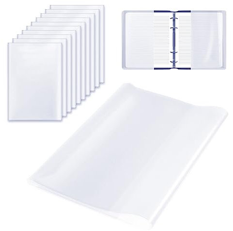 Gsrhzd A4 Book Cover, 20 PCS Reusable Adjustable Waterproof Transparent Book Covering Film, Plastic Sleeves for School Notebooks, for School Home Office