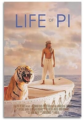 JEAM Life of Pi Ästhetische Bilder, individuelles Raumdekor, Wohnheim, Wanddekoration, Kunstposter, Albumcover, Bild, Dekor-Poster, 30 x 45 cm, ungerahmt