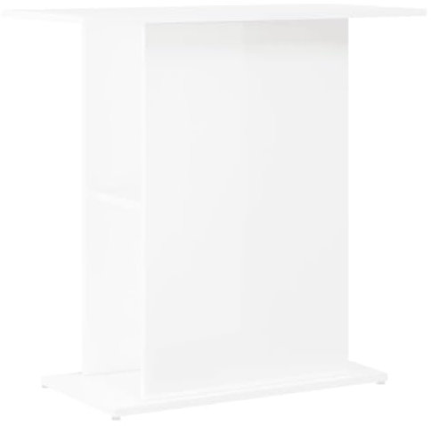 vidaXL Aquariumständer, Aquarium Unterschrank mit viel Stauraum, Aquarium Tisch mit Stabiler Oberplatte, Aquariumschrank Aquarium Halter, Hochglanz Weiß Holzwerkstoff