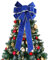 iSpchen 60 cm Weihnachtsschleifen, Samt Bänder Groß Schleife Weihnachtsbaum Schmücken, Weihnachtskränze Hängende Dekoration für Türen und Fenster,Blau