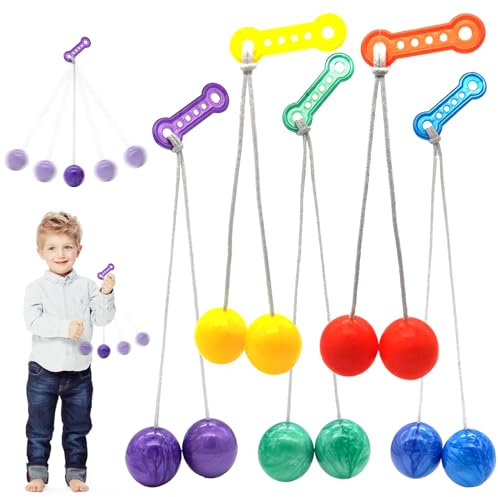 MHDUYEG 5 Stück Klick Klack Kugeln Klacker Kugelspiel Stress Abbauen Klack Spiel Stress Oder Ängste Abzubauen Kinderpartygeschenke Thanksgiving Geschenke für Kinder und Erwachsene
