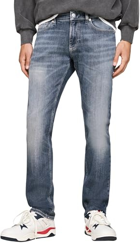 Tommy Jeans Herren Jeans Hose Scanton Slim Fit Stretch, Blau (Denim Dark), 29W/32L