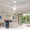 Depuley Ceiling Fan with Light Modern: 52 Inch Outdoor Fan with Remote App Control for Patio Porch - White Ceiling Fan for Indoor - 3 Blade Fan Reversible Timer Quiet