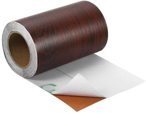 sourcing map Wood Grain Tape, 4 x33 Ft Self Adhesive Wood Grain Repair Patch for Baseboards, Doors, Floor Repair, Furniture Home Decor Rose Wood