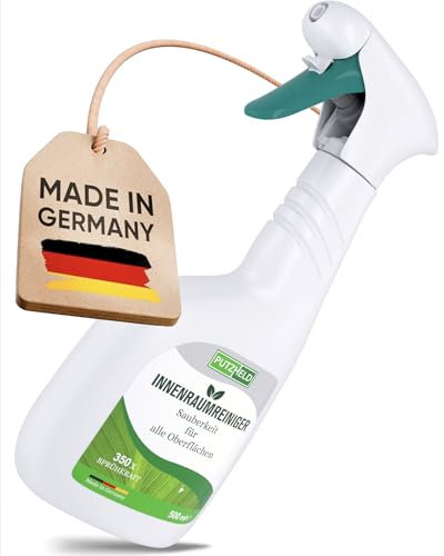 PUTZHELD®, Innenraumreiniger Auto 500 ml, perfekt für Cockpitpflege und Autopflege, hautverträglicher Auto Innenraum Reiniger, dematologisch getestet, Made in Germany