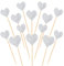 30 piezas de decoración para cupcakes con forma de corazón y purpurina, tamaño mixto, decoración de tartas, para cumpleaños, festivales, día de San Valentín, fiestas, baby shower, boda, fiesta,