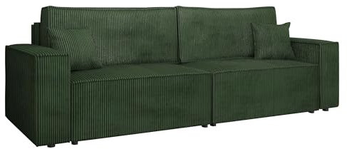 Mirjan24 Schlafsofa mit 2 Bettkasten Kobaro Cord, Couch mit Schlaffunktion, 3 Sitzer Sofa, Bettsofa Polstersofa Couchgarnitur (Poso 14)