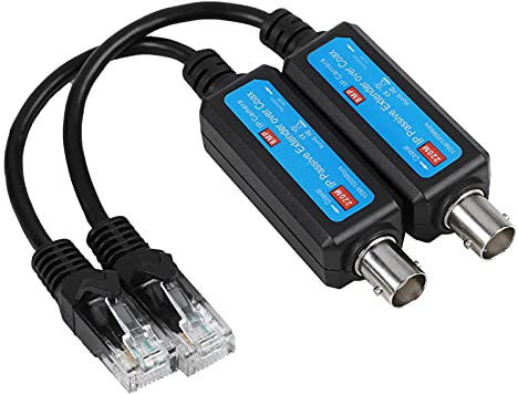 Ethernet-Adapter über Koaxialkabel Moca-Adapter 17 × 9 × 3 1 Paar 10 100 Mbit/s 1-Kanal-IP-Passiv-Koaxial-Sender-Empfänger-Extender für IP-NVR-Kamera