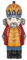Baroni Home Schiaccianoci Natalizio in Porcellana Decorata, Sopramobile Vaso Decorazione Colorata Personaggio Natalizio, (Imperatore Cinese)