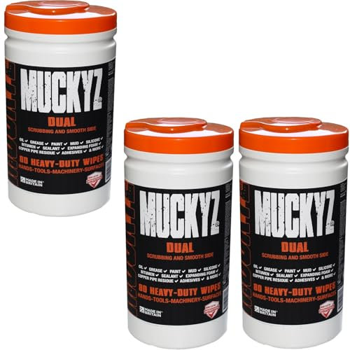 Heavy Duty Surface & Hand Scrub Wipes Perfect for Tools & Machines (1 Tube (80 Wipes))