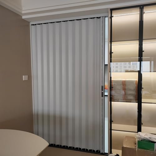 Dailify Falttür Innentüren Weiße Falttür für den Innenbereich, Hochleistungs-Falttür mit Beschlägen, Schiebetür Individuell Gestalten für Büro Küche Schlafzimmer(69x80in (175.5x203cm))