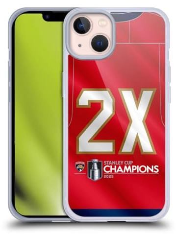 Head Case Designs Offizielle NHL Florida Panthers Trikot Stanley Cup Meister 2025 Gel Handyhülle Hülle [Militärischer Schutzgrad] Kompatibel mit Apple iPhone 13