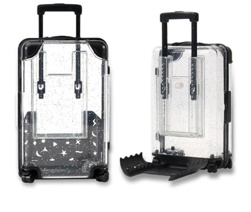 Rbleote 2 Stück Mini Reisekoffer Geldgeschenk,Faltbarer Telefonhalter,Mini Koffer Deko Kommt mit 23 Vintage-Reiseaufklebern