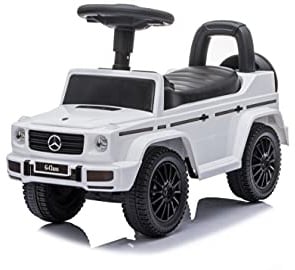 NINODOVAE Rutschauto Laufwagen Mercedes Benz G350D ab 1 Jahr, Kinder Rutschauto, kinderauto mit Hupe/Musik (Weiß)