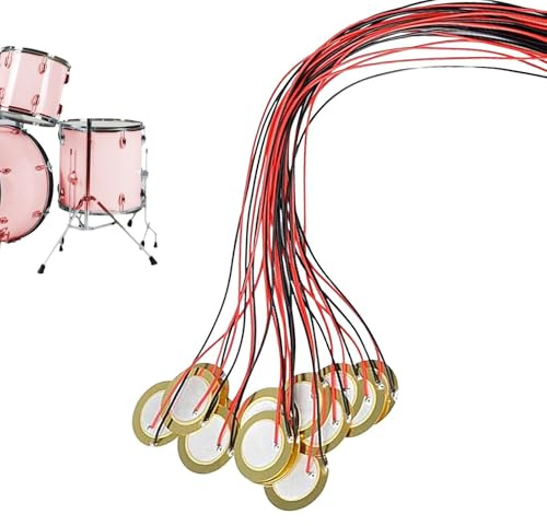 Acoustic Guitar Piezo Pickup - Contact Microphone Transducer, Clear Tone Amplifier Sensor, Portable Easy Install Clip Design | High Sensitivity Pickup and Perfect for Studio Recording