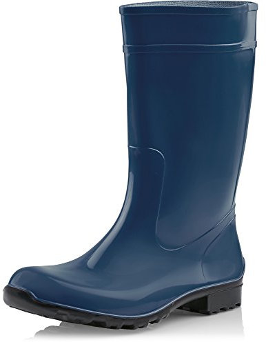 Ladeheid Stivali Pioggia Donna 100% Impermeabili Gomma Robusto e Confortevole Stivali Alti da Donna Scarpe Femminile LA-967 (Blu Scuro/Nero 36 EU)